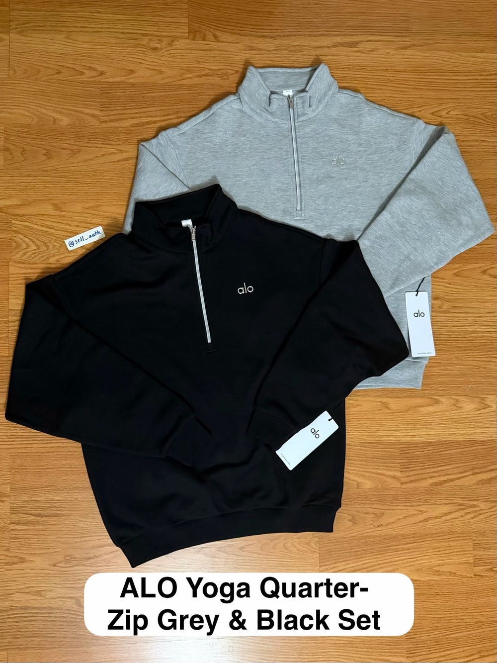 Alo Yoga Quarter-Zip Pullover Black & Grey -NEW❗️only $135 offers accepted - Picture 1 of 6